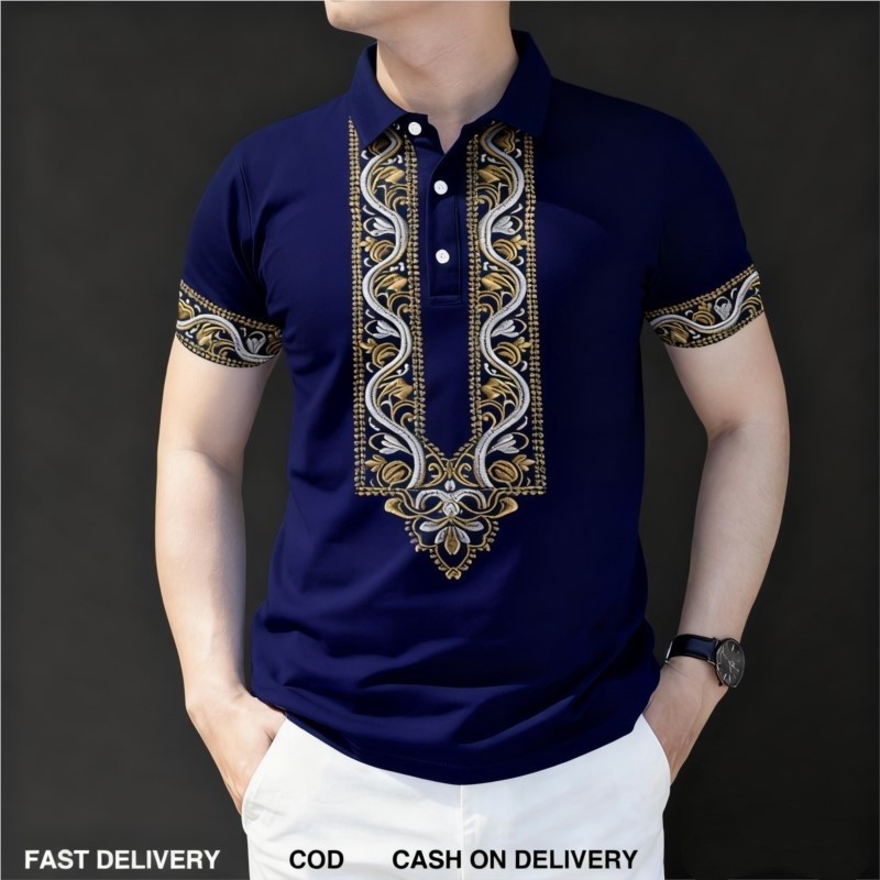 Vintage Collectible Buttons - 2026 Heren Barong Poloshirt voor mannen