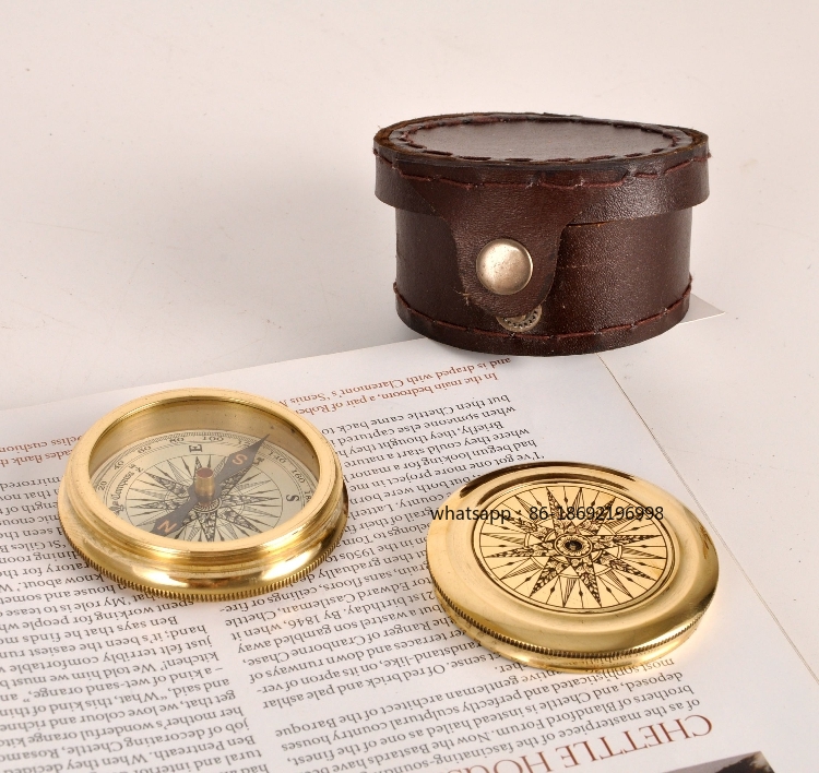 Collectible Vintage Tools - India geïmporteerd messing vintage lederen tas