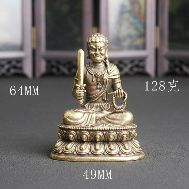 Vintage Collectible Ornaments - Vintage messing Fudo Myoo Boeddha bureau