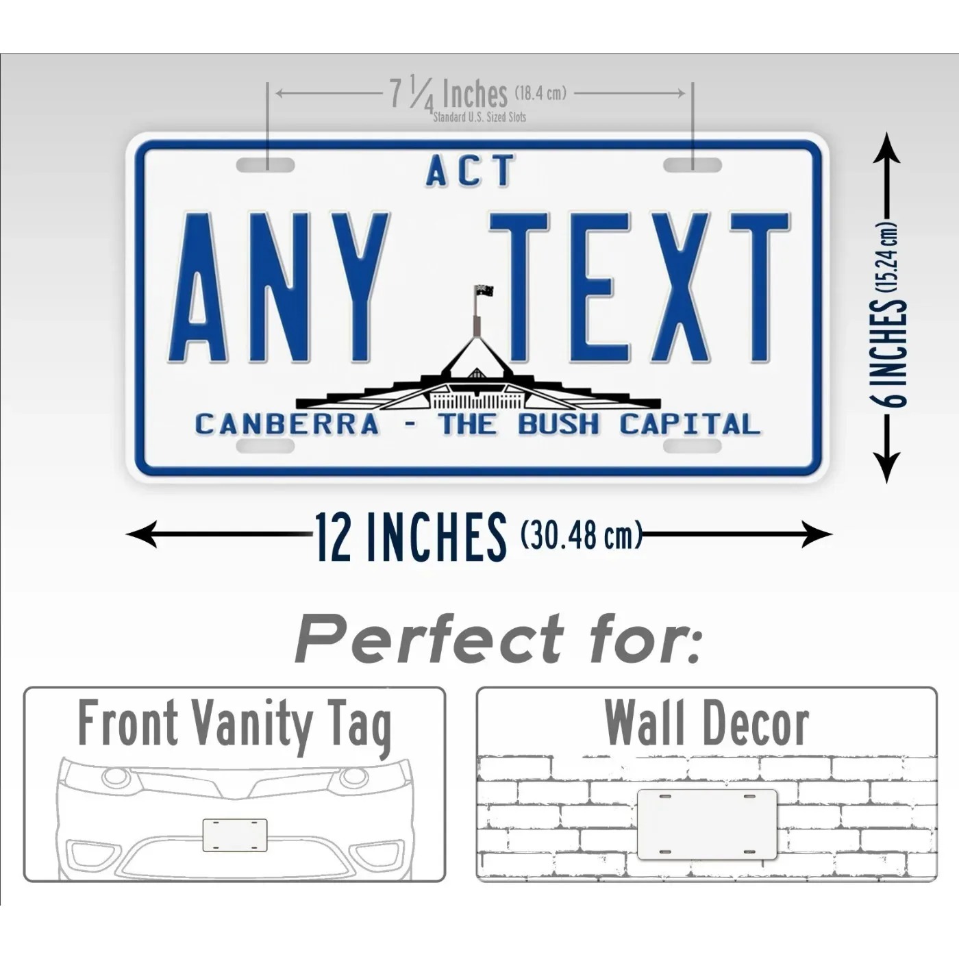 Canberra Vintage & Collectible Centre Reviews - 1pc 2D plat 6x12 inch gepersonaliseerd