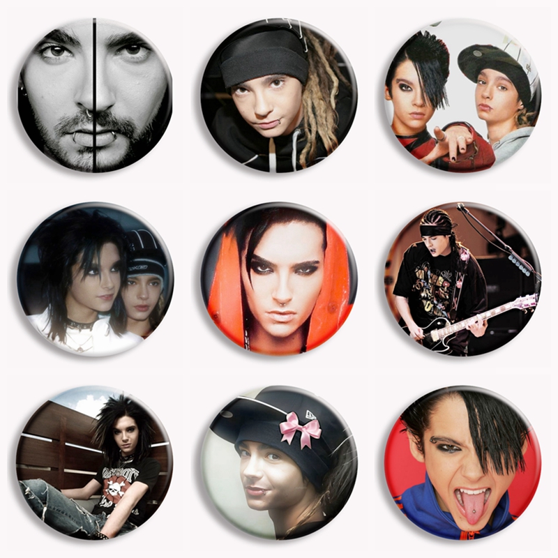 Vintage Collectible Buttons - Rockband Tokio Hotel Kaulitz Vintage Soft