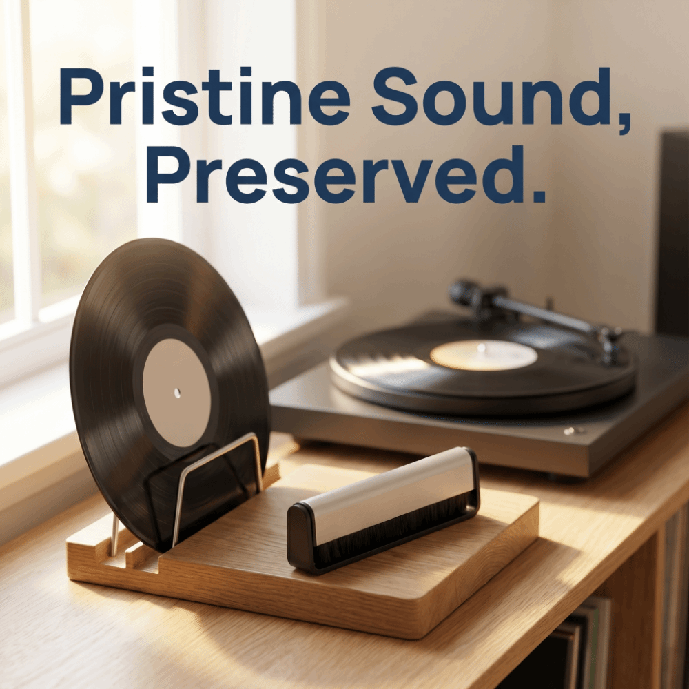 Vinyl Record Cleaner - Antistatische reinigingsborstel voor vinylplaten Hi-Fi geluidsretentie