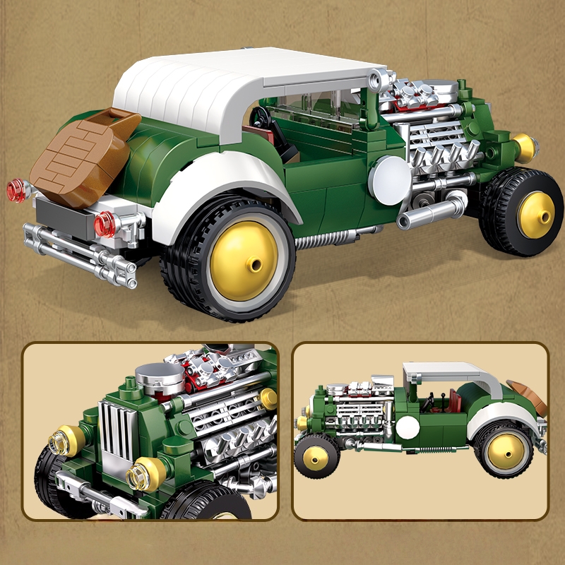 Retro vintage auto bouwstenens - Vintage Collectible Ornaments recensie en prijs