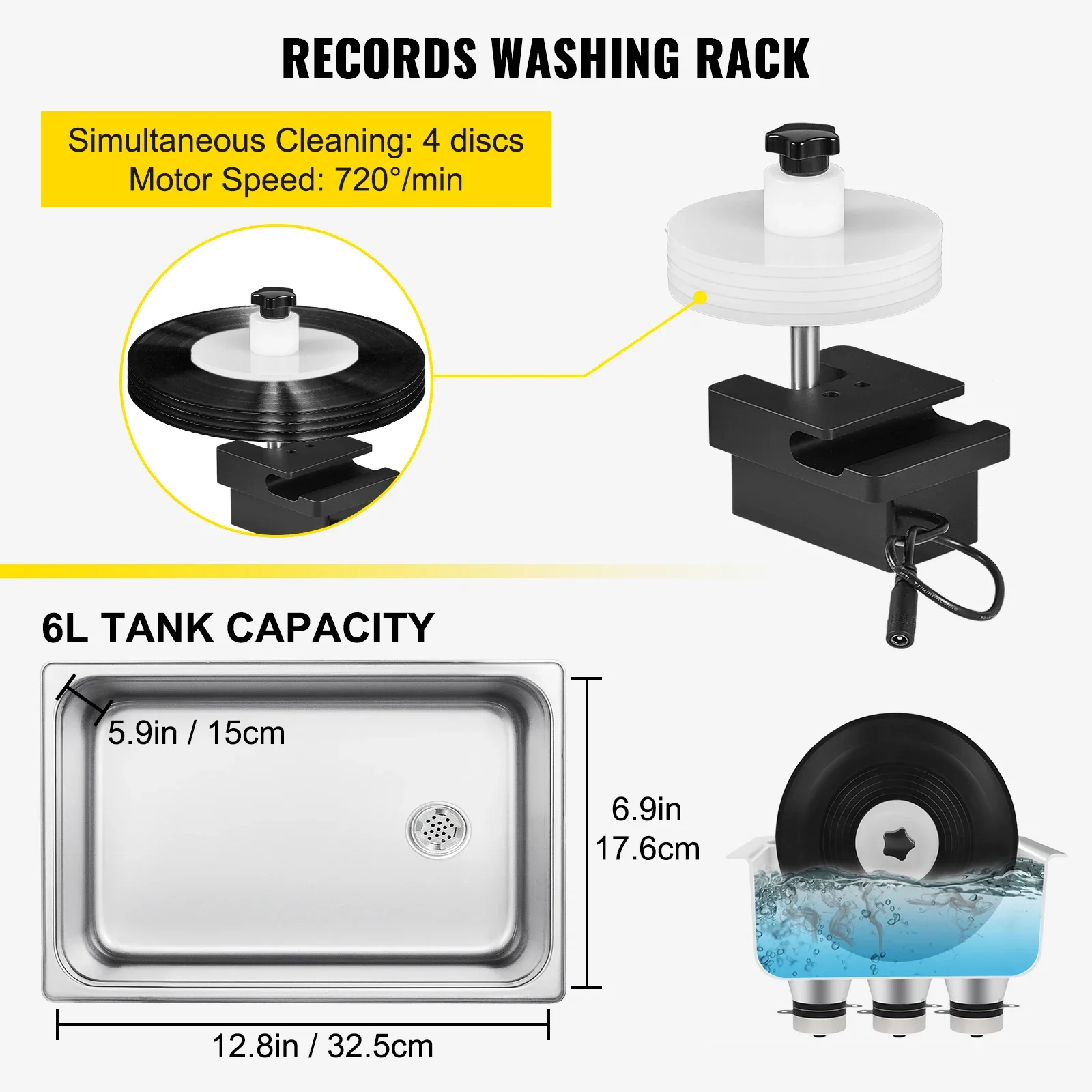 SIHAO 6L Ultrasone Vinyl Recor - Vinyl Record Cleaner recensie en prijs