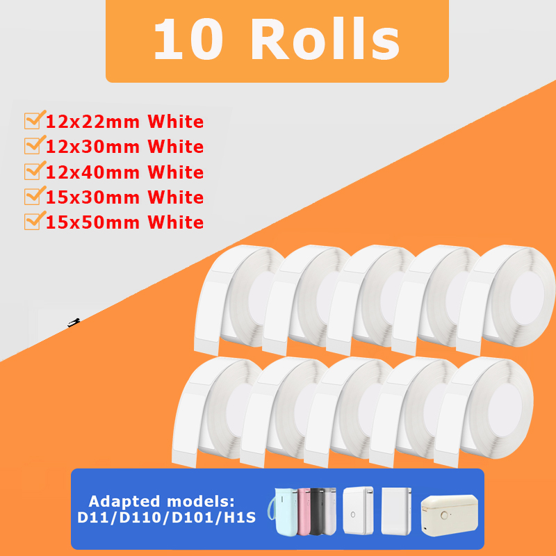 10 Rollen NiiMBOT D110 D11 D10 - Typewriter Ribbon Roll recensie en prijs
