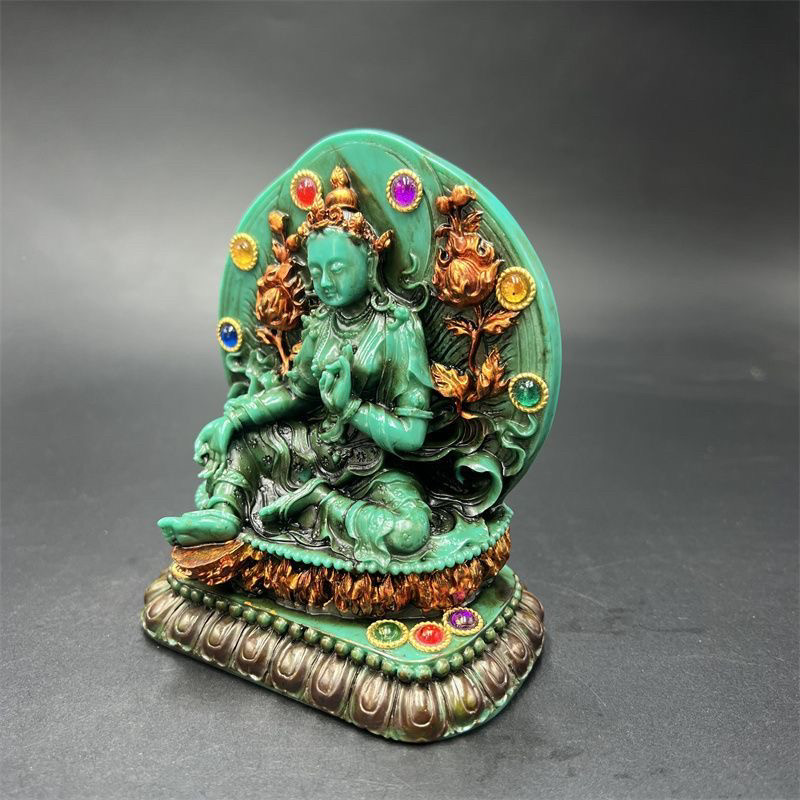 Tibetaans vintage groene Tara- - Vintage Collectible Ornaments recensie en prijs