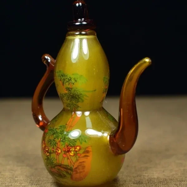 Vintage glazen kalebasfles met - Vintage Collectible Glassware recensie en prijs